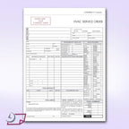 HVAC Service Order Invoice & Repair Detail Form, 3 Part Forms Carbonless 100 - Image 2