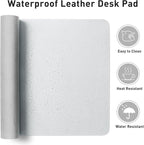 Aothia Leather Desk Pad Protector, Office Mat, Large Mouse Pad, Non-Slip PU - Image 7