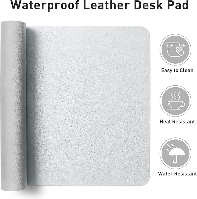 Aothia Leather Desk Pad Protector, Office Desk Mat, Large Mouse Pad, Non-Slip - Image 7