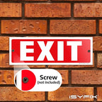 iSYFIX Exit Sign – 2 Pack 12x4 Inch – 40 mil Thick Polystyrene Plastic Sign - Image 7