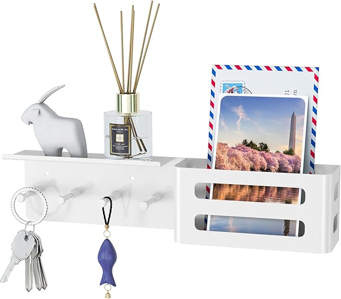 MKO Key Holder for Wall, 12.2In Mail Organizer Holder by MKO