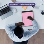 4 Pack Legal Pads 8.5 x 11 College Ruled Colored Note Pads 8.5" x 11" Lined - Image 6