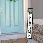 LuZhiQiang Front Porch for Welcome Standing Sign 45"X9" Vertical Tall Long - Image 6