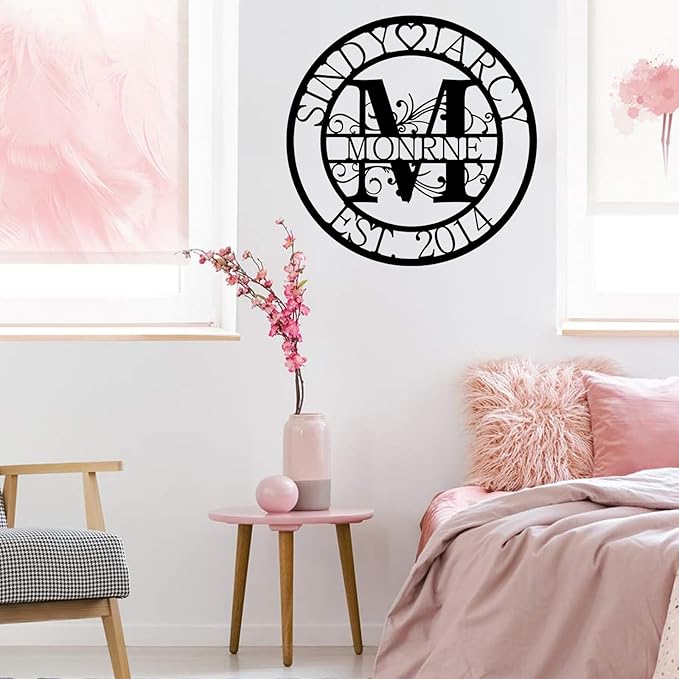 Custom Metal Sign | Personalized Family Name Sign | Monogram Wall Decor | Metal - Image 6