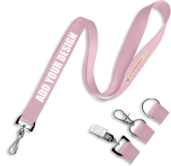 Wristband Bros Custom Lanyards For ID Badges, Keys & More | Add Text & Logos | by WristbandBros