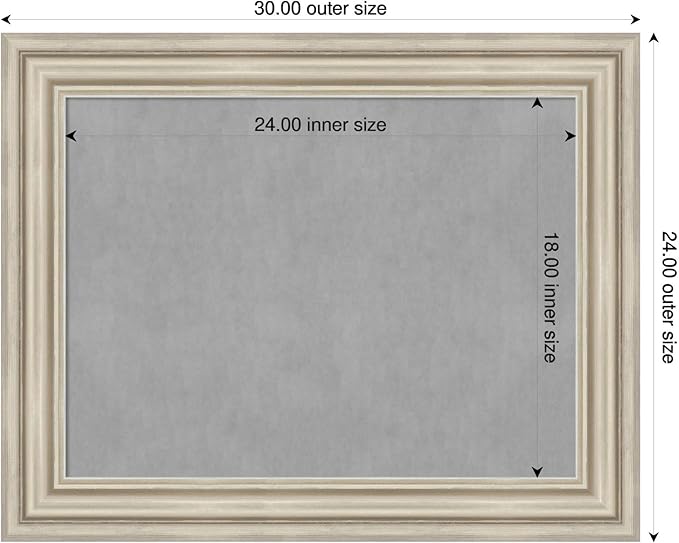 Amanti Art Silver Framed Magnetic Board 24x30 Medium Vision Board - Image 2