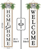 Double-sided Welcome Wooden Sign Stand - Image 3