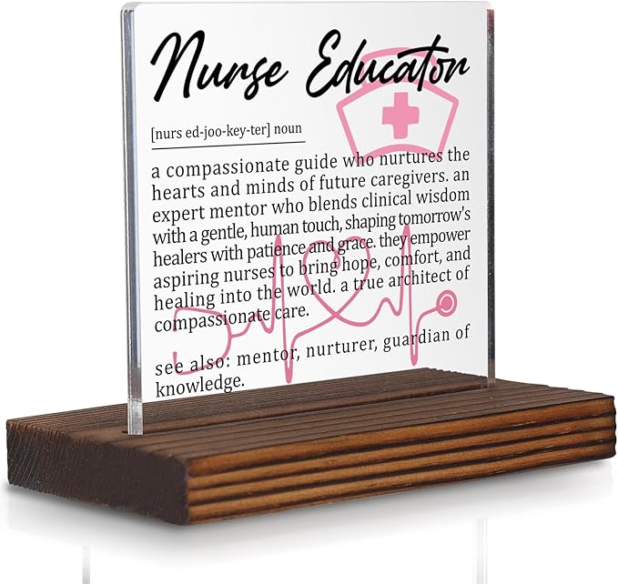 Nurse Educator Gifts, Thank You Desk Sign by Pariveca