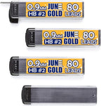 June Gold 320 Pieces, 0.9 mm HB #2 Lead Refills, 80 Pieces Per Dispenser by JuneGold