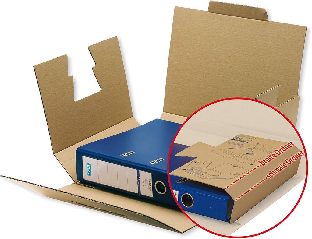 Elba Tric System 83530 Shipping Box for Files with Spine Width up to 8 cm with Address Field Pack of 20 Natural Brown