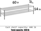 Regal Altair 18" Deep x 60" Wide x 14" Height Wire Shelving Kit | 2-Tier | NSF - Image 3