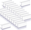 Weysat 100 Pcs Wood Shelf Label Holders Clear Plastic Price Tag 2.4 in L x 1 in by Weysat