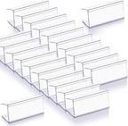 Weysat 100 Pcs Wood Shelf Label Holders Clear Plastic Price Tag 2.4 in L x 1 in by Weysat
