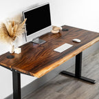 Standing Desk – Walnut Solid Wood Desk, Natural Live Edge, Adjustable Height - Image 7