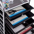 Giantex 10 Drawer Rolling Storage Cart Scrapbook Paper Office School Organizer - Image 7
