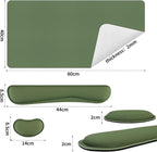 Bloss Keyboard Wrist Rest + Mouse Wrist Rest + Leather Desk Mat, Non-Slip Desk - Image 5