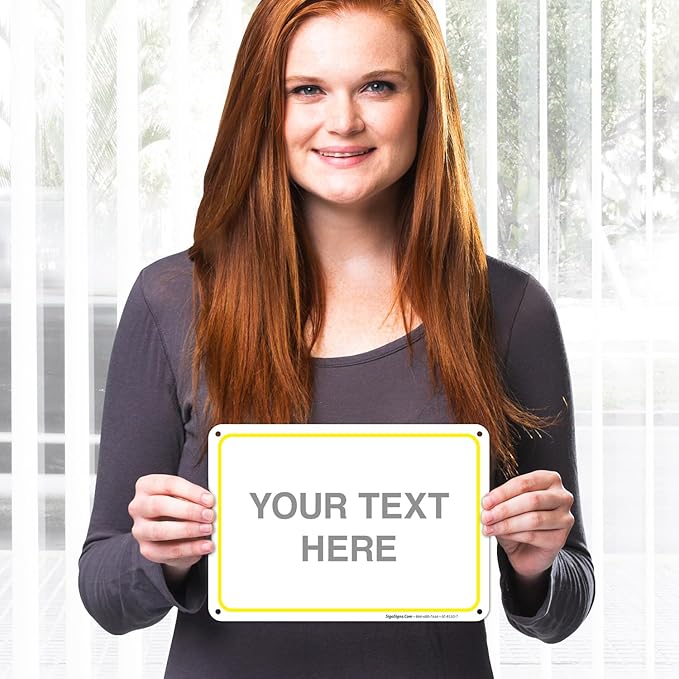 Personalized Custom Customize for Office, Delivery Yellow Sign, 10x7 Inches - Image 2