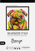 Bianyo Bleedproof Marker Paper Pad, 50 Sheets, 18 LB / 70 GSM, Glue-Bound by Bianyo