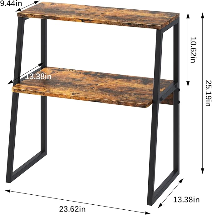 Arbuxzuy Printer Stand for Desk, Desktop Printer Shelf, 3 Tier Desk Shelf for - Image 3