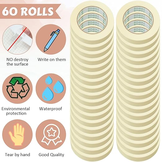 Fainne Masking Tape Bulk General Purpose Masking Painting Tape 55 Yards - Image 3