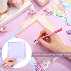 TaoBary 160 Pcs Stationery Paper Set 50 Double Sided Stationery Papers - Image 2