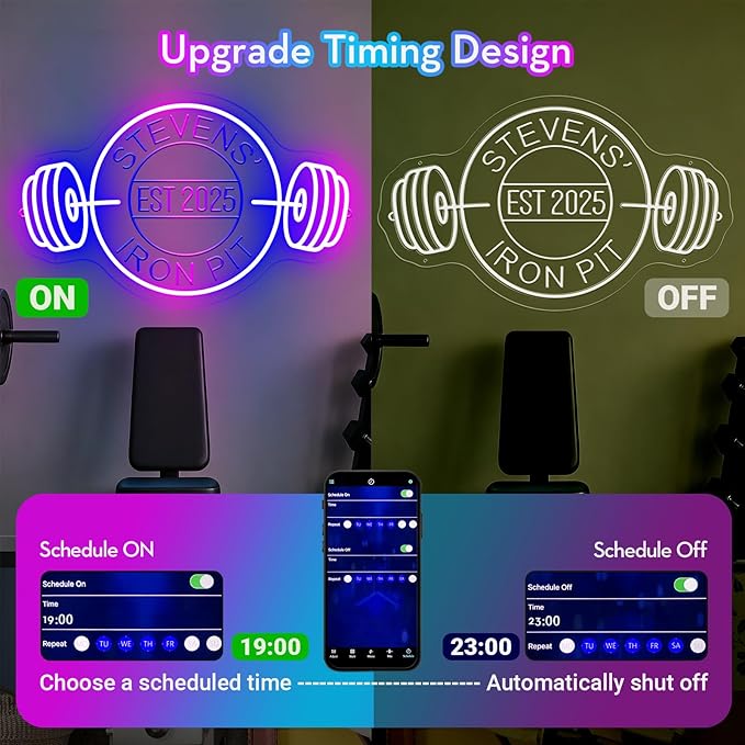 Customizable Gym Neon Sign Decor - Image 5