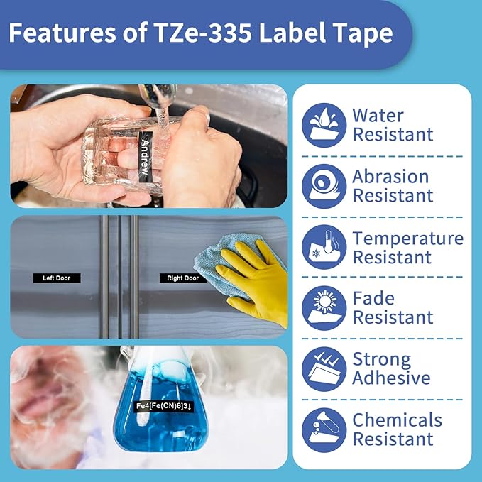 Label Maker Tape TZe-335 Compatible - Image 5