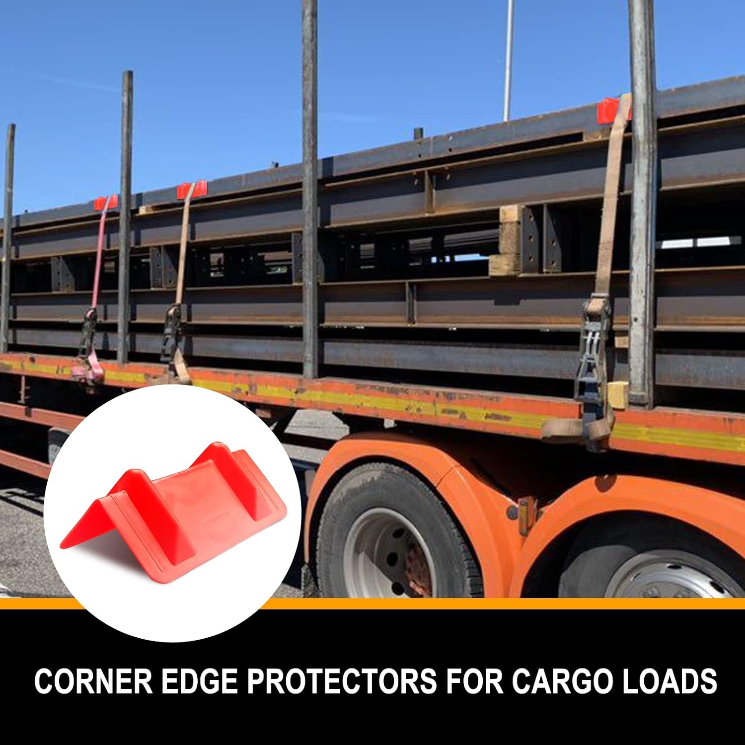 ENJ 20 Pack Flatbed Edge Protectors for Cargo Loads Corner Protectors Flatbed Used Together with Webbing to Protect Cargo, Red | Corner Protectors Flatbed Used Together with Webbing to Protect Cargo, Red