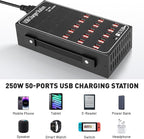 250W Charging Station for Multiple Devices, Stations for MacBook, Android Cell - Image 5