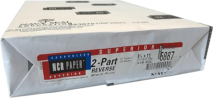 250 Sets, NCR Paper, Collated 2 Part, Letter Size Carbonless Paper Appleton by Limited+Papers