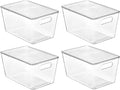 Vtopmart 4 Pack Clear Stackable Storage Bins by Vtopmart