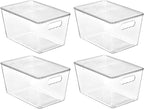 Vtopmart 4 Pack Clear Stackable Storage Bins by Vtopmart