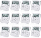 Weewooday 12 Pcs Digital Kitchen Magnetic Timer Bulk Classroom Count up by Weewooday