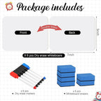 Affrolling 6 Sets Small Whiteboard Dry Erase Boards 5" x7'' Mini Double Sided - Image 2