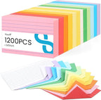 Koogel 1200PCS Index Cards 3x5, Colored Ruled Index Cards Bulk by KOOGEL