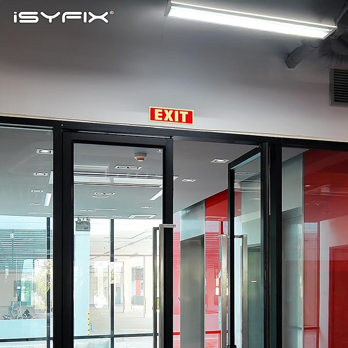 iSYFIX Exit Glow in the Dark Sign – 2 Pack 12x4 Inch – 40 mil Thick Polystyrene - Image 3