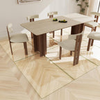 Koonmi Tempered Glass Chair Mat 50"x30" - Premium Office Chair Mat for Hardwood Floors & Low-Pile Carpet with 4 Non-Slip Pads - Thick Scratch-Resistant Surface