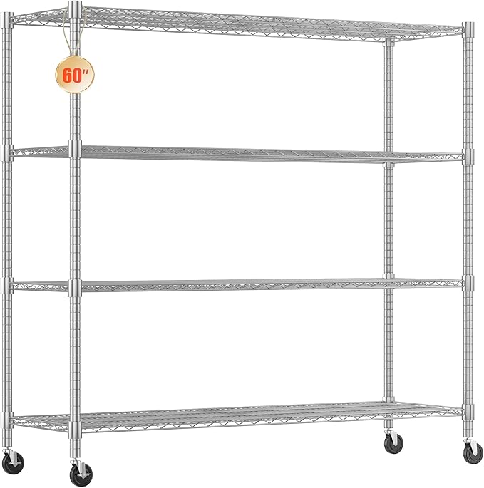 Homdox 4-Tier Heavy Duty Metal Shelves by HOMDOX