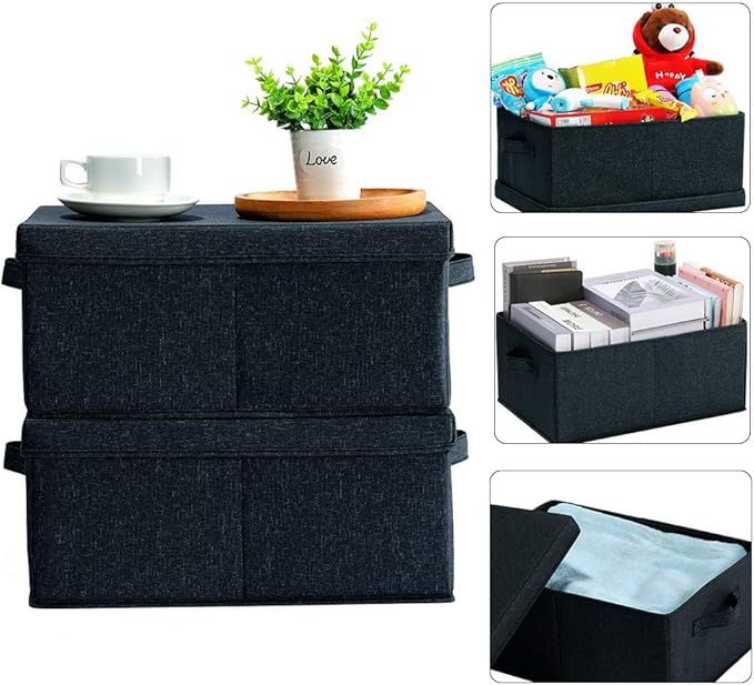 HOONEX Linen Foldable Storage Bins - Image 2