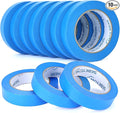 SEBETOW 10 Rolls Painters Tape 1 inch Bulk Painter Tape Blue Wide Roll by SEBETOW