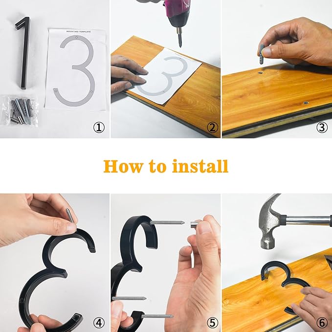 5" Floating Stainless Steel Address House Number, Modern Metal Anti-Rust House - Image 3
