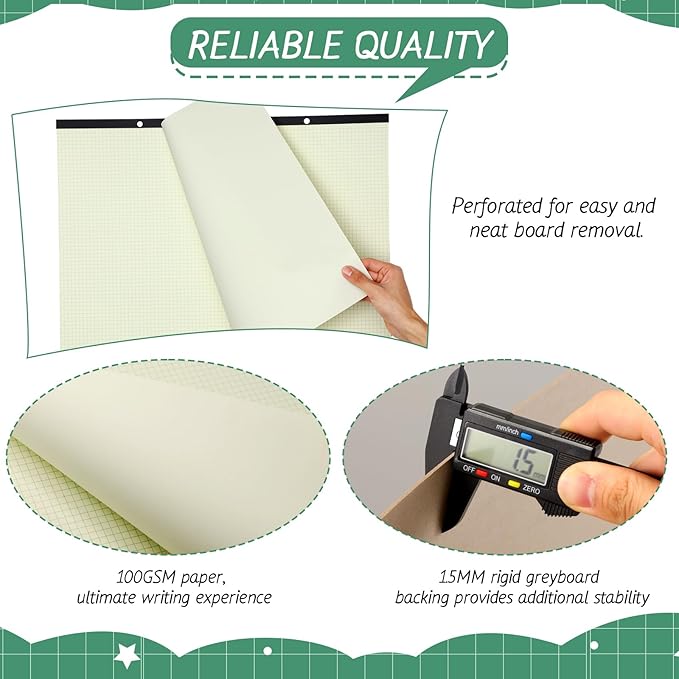 Fainne 3 Pcs Large Engineering Graph Paper Grid Graph Paper Pad Giant Drafting - Image 3