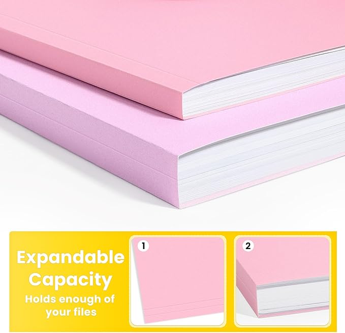 SUNEE File Folders, 30 Pack Manilla Folders 8.5 x 11, Colored File Folders Home - Image 5