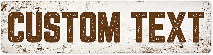 Custom Sign, Custom Street Sign, 11 Font Colors, 13 Font Styles, 4 Hole Options by MySignCenter