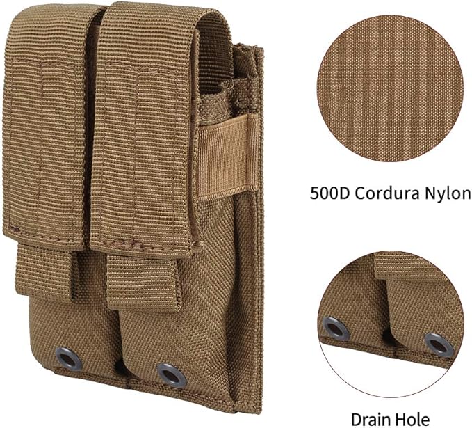 EXCELLENT ELITE SPANKER Molle Single/Double Pistol Mag Pouch Tactical Magazine - Image 3