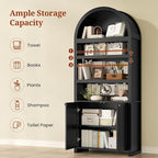 81" Tall Arched Cabinets, Bookcase - Image 4