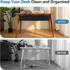 SHUWEI 36" Under Desk Cable Management Tray, Premium Fabric Cable Management - Image 5