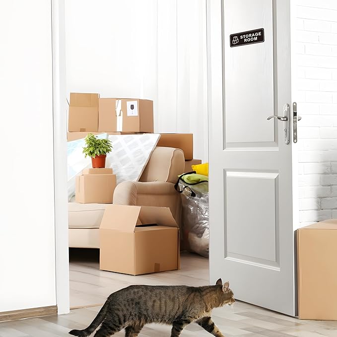 Storage Room Door Sign for Business and Home, Self-Adhesive Durable Modern - Image 7