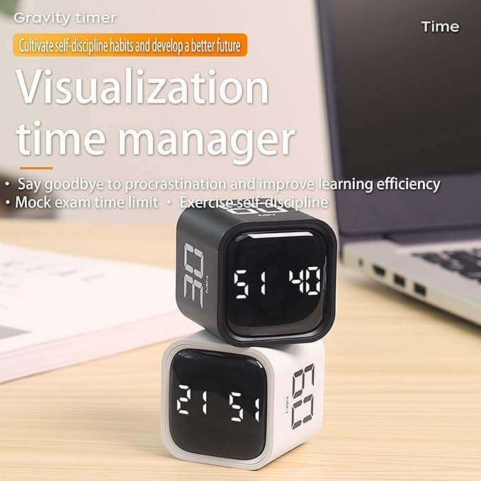 VEWINGL Cube Productivity Timer, 5/10/30/60 Min Presets + Custom Countdown - Image 4