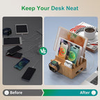 Pezin & Hulin Cell Phone Charging Stations, Bamboo Dock Organizer - Image 6